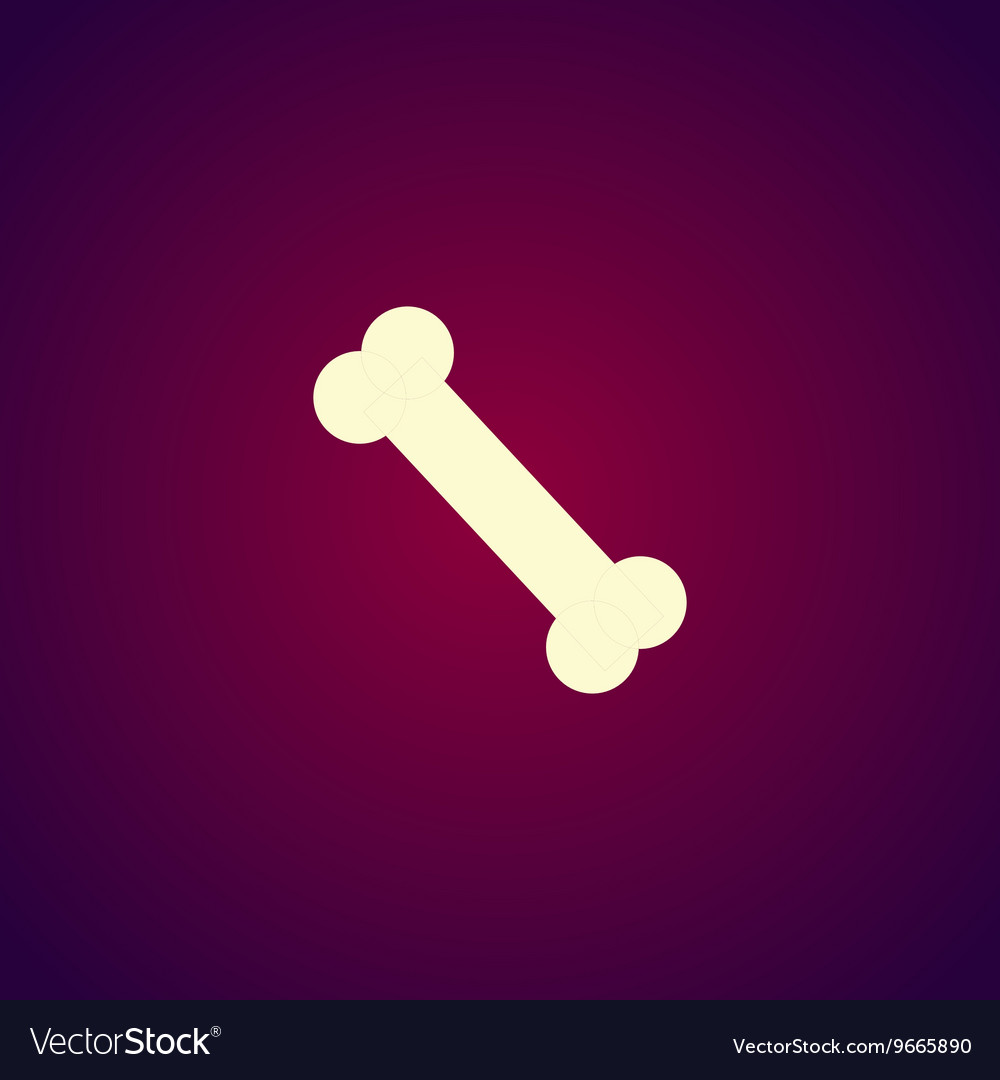 Bone icon flat design style