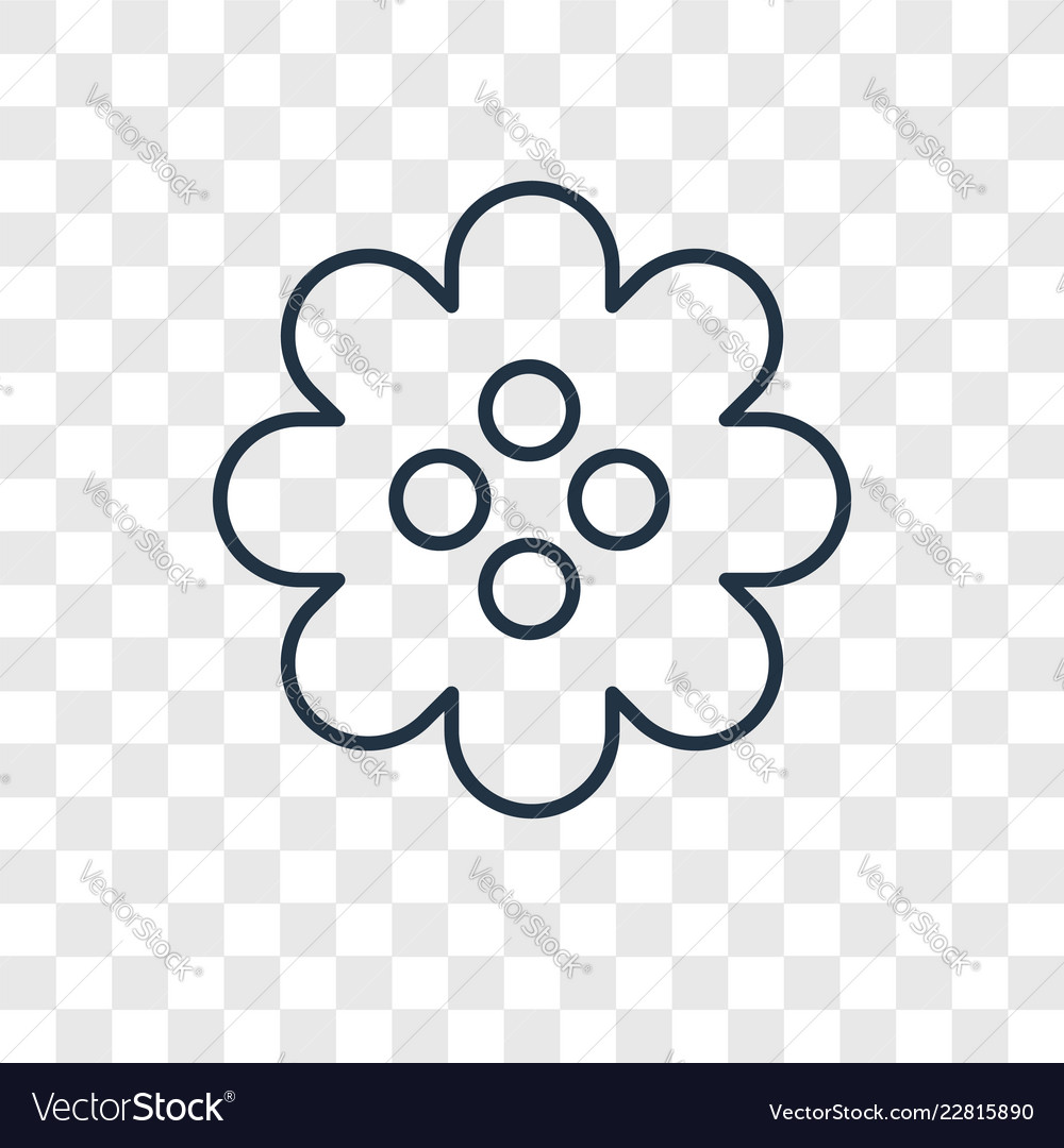 Button concept linear icon isolated