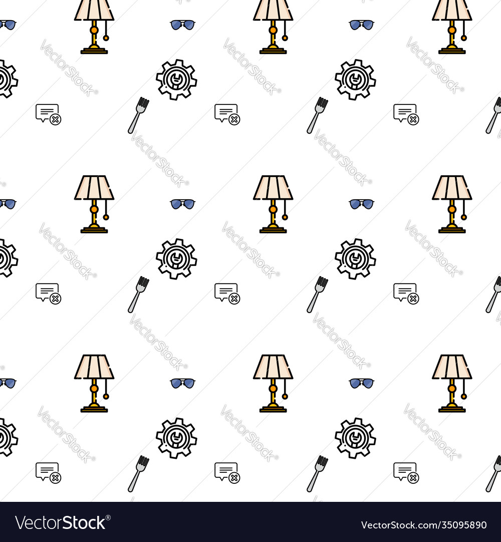 Cute simple pattern with different hand painted Vector Image Cute simple pattern with different hand painted