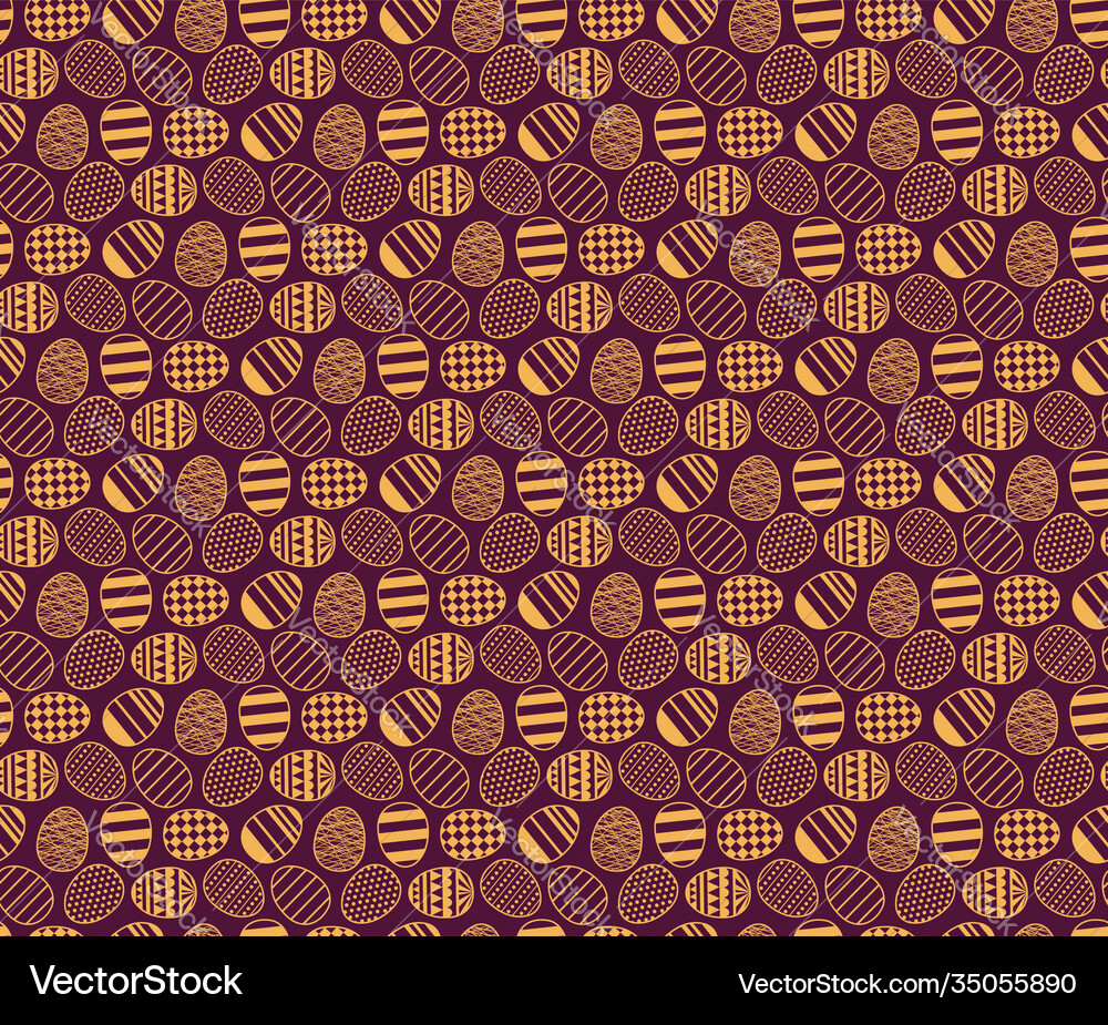 Easter eggs seamless pattern Royalty Free Vector Image
