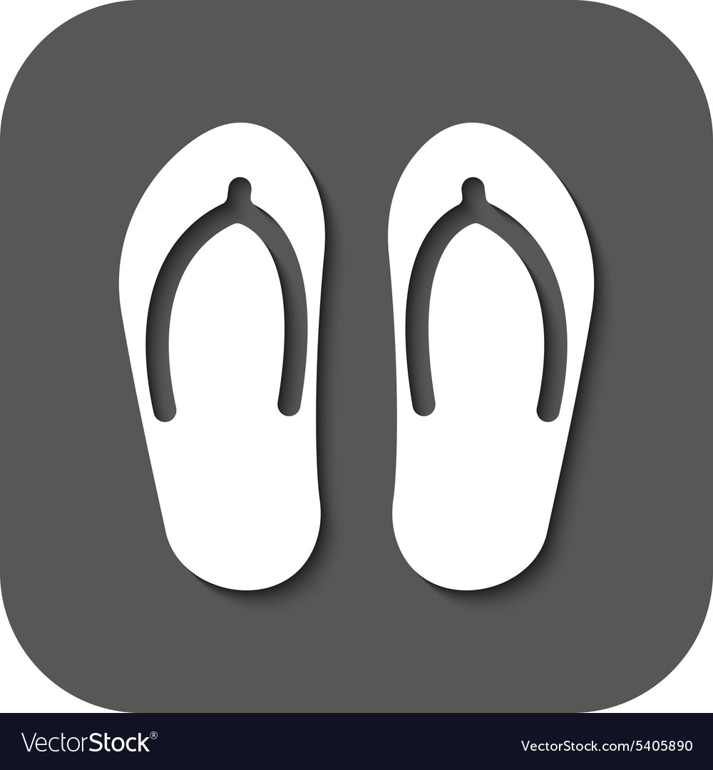 Flip flops icon vacation symbol flat