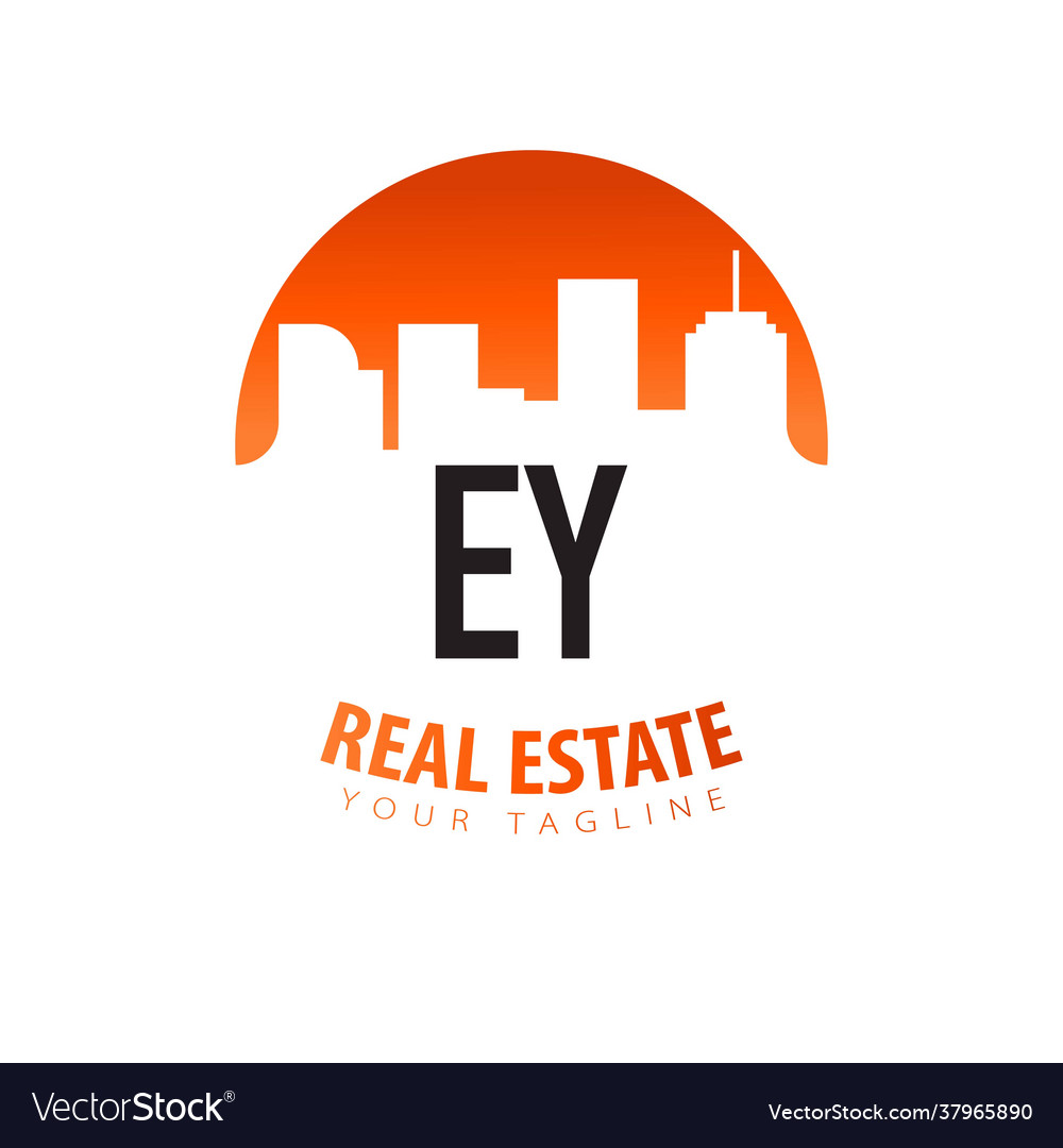 Initial letter ey real estate creative logo Vector Image
