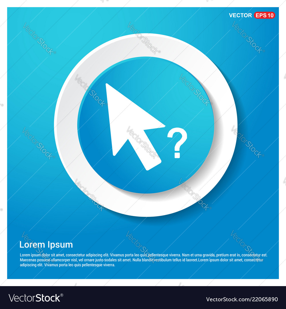 Mouse cursor question icon Vector Image Mouse cursor question icon