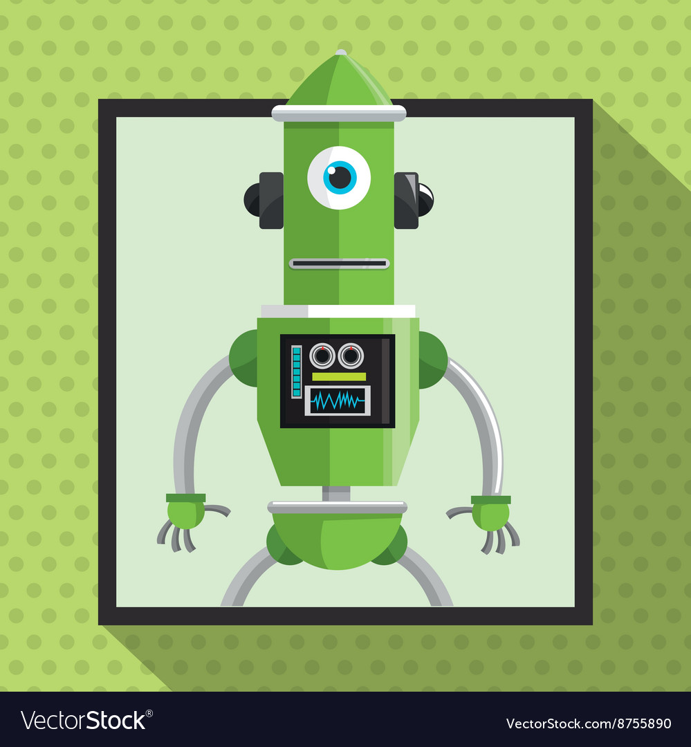 Robot design technology concept colorful