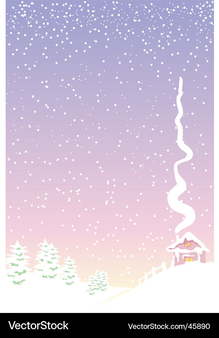 Rural winter Royalty Free Vector Image - VectorStock