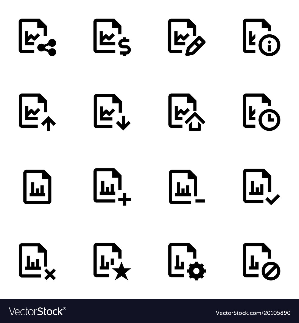 Set of statistic icons