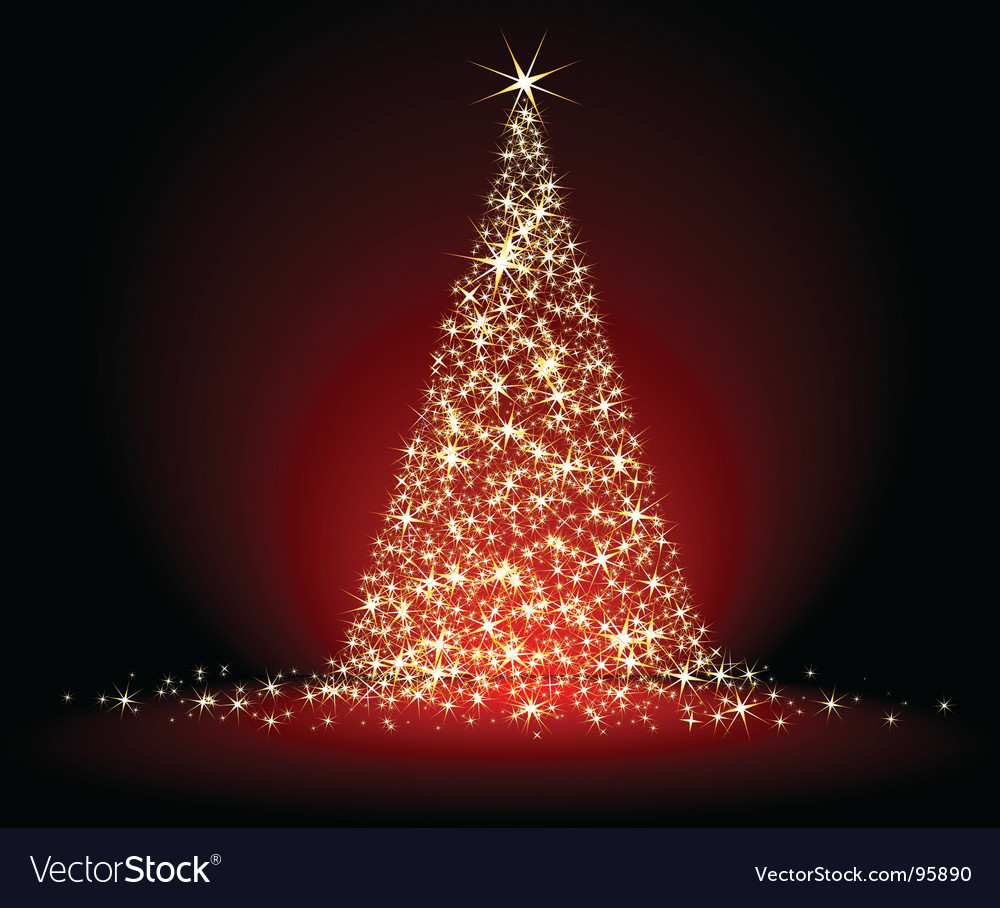 Sparkling Red Christmas Tree