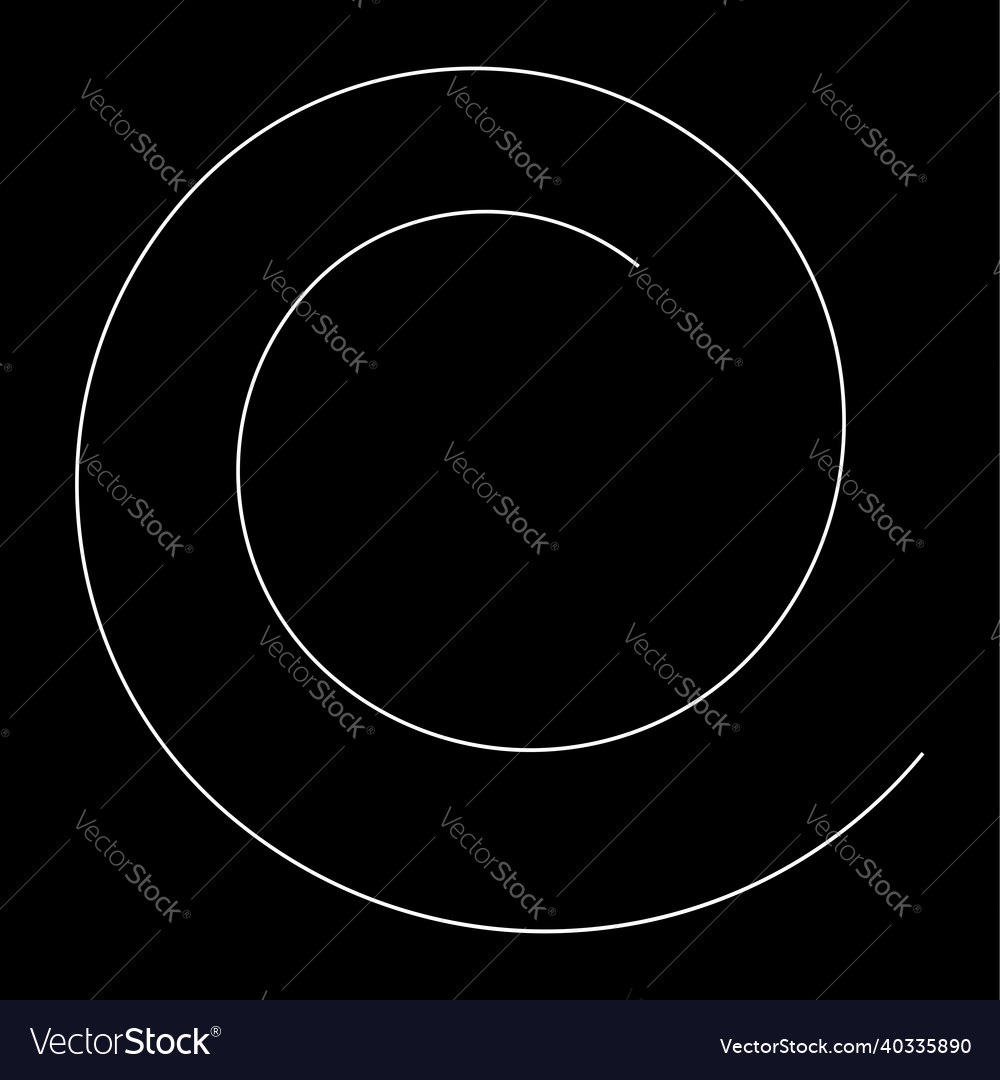 Spiral swirl twirl volute design element vector image Spiral swirl twirl volute design element