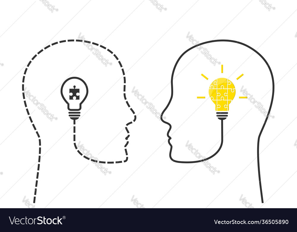 Thinking idea solution or innovation concept