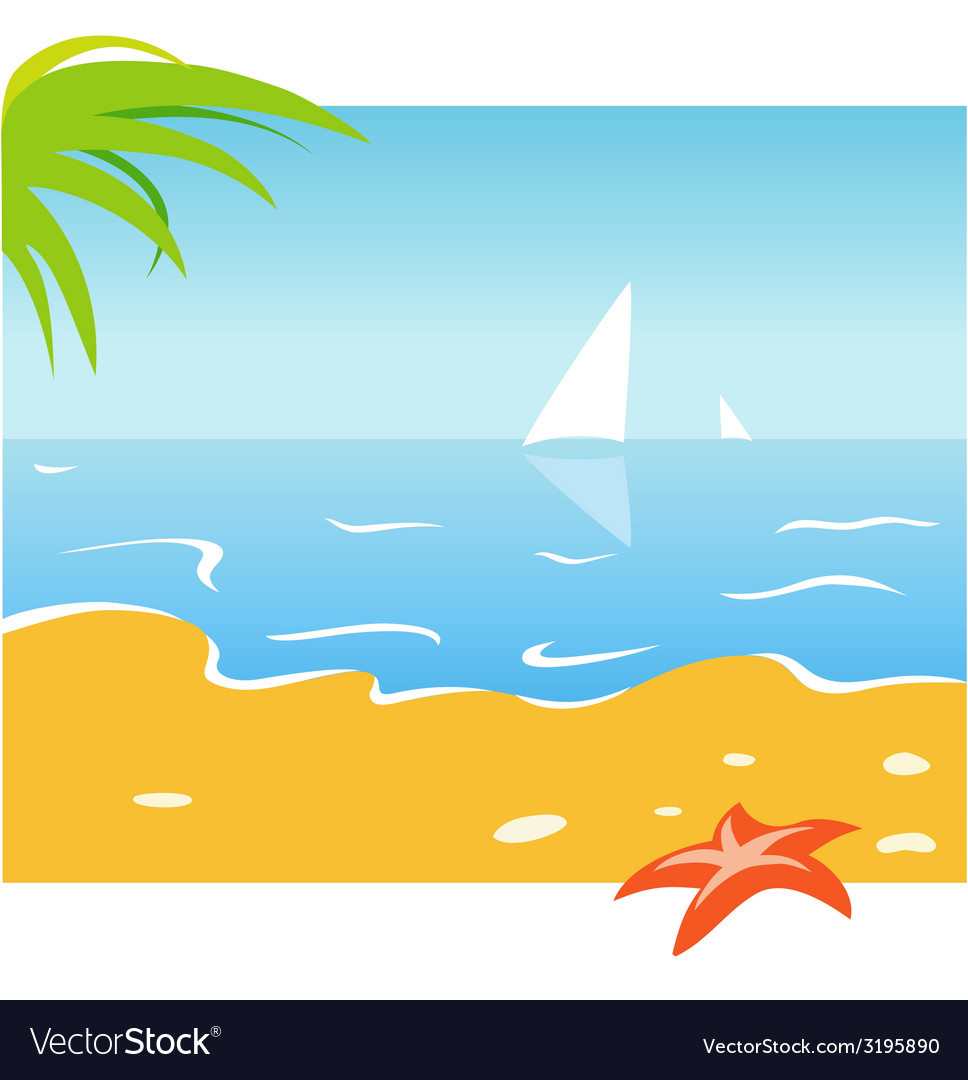 Tropical Seaside Scene