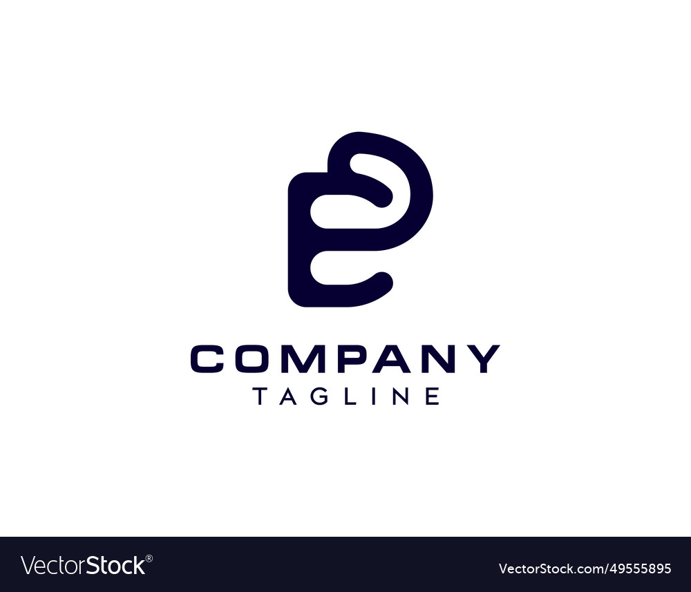 Abstract minimalist letter e d ed logo design