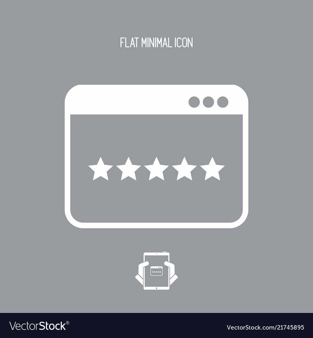 Application top rating - flat minimal icon