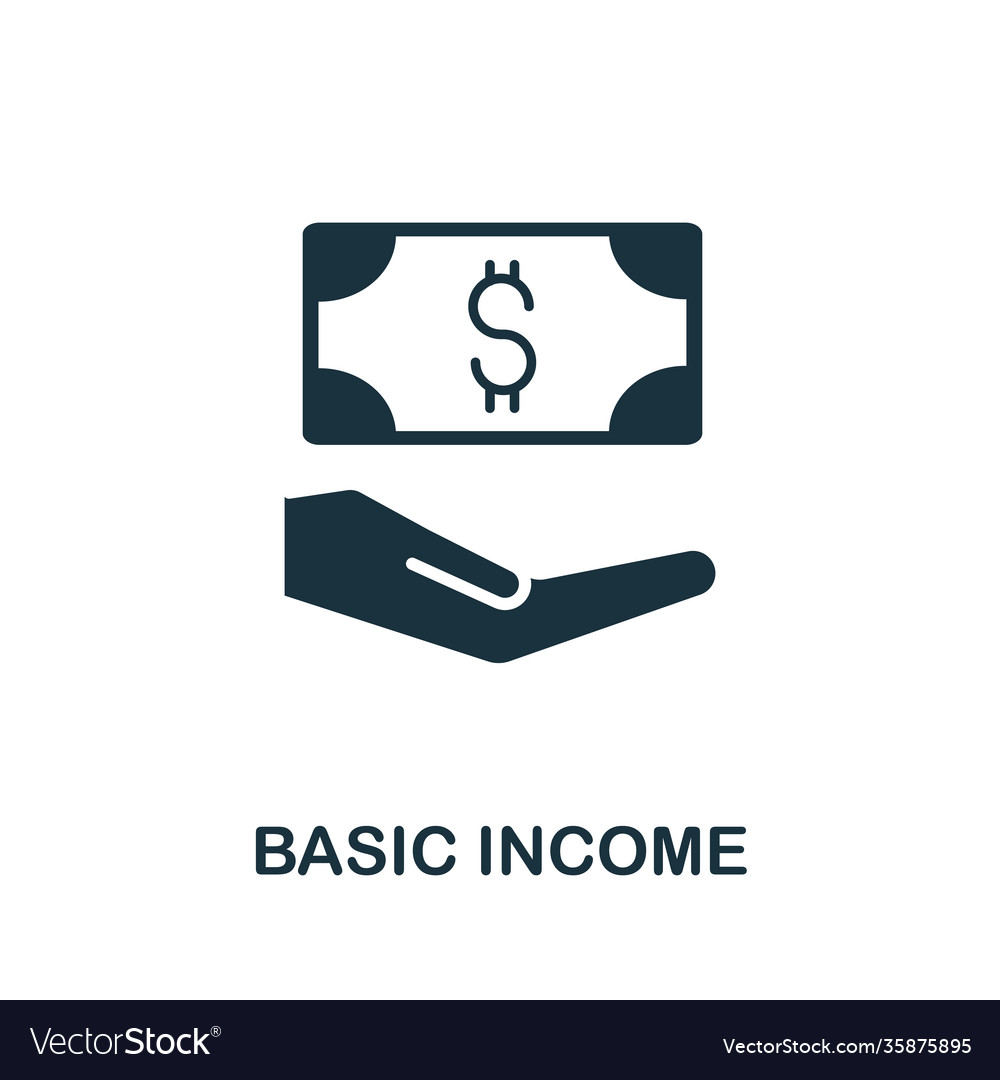 Basic income icon simple from fintech industry