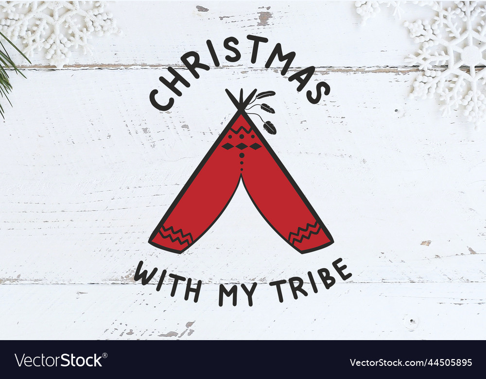 Christmas with my tribe svg 2 copy 8 Royalty Free Vector