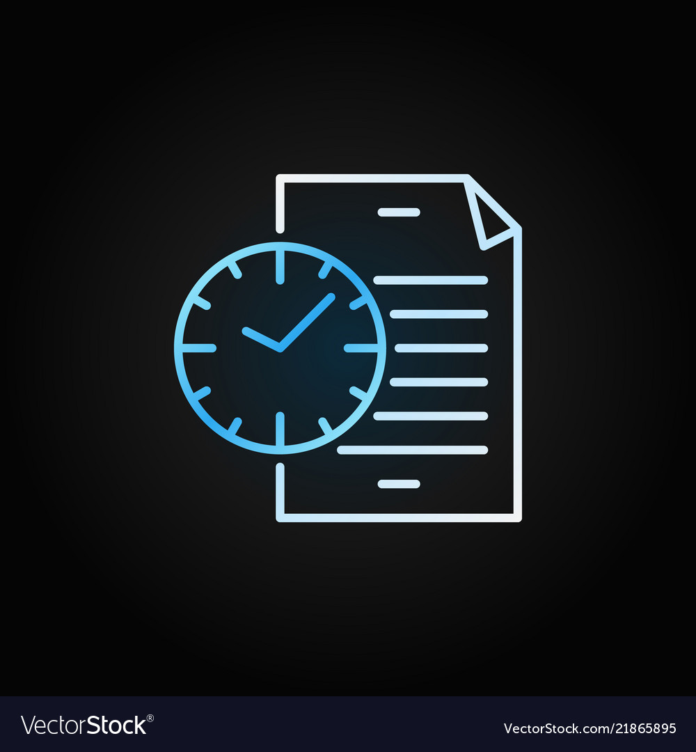 Document with blue clock icon file