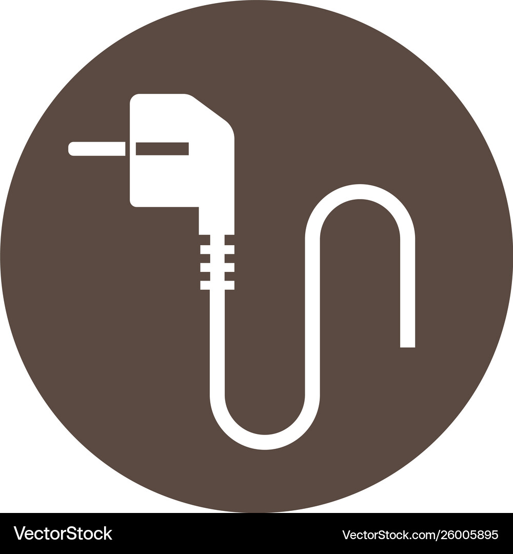 Electric socket plug Royalty Free Vector Image