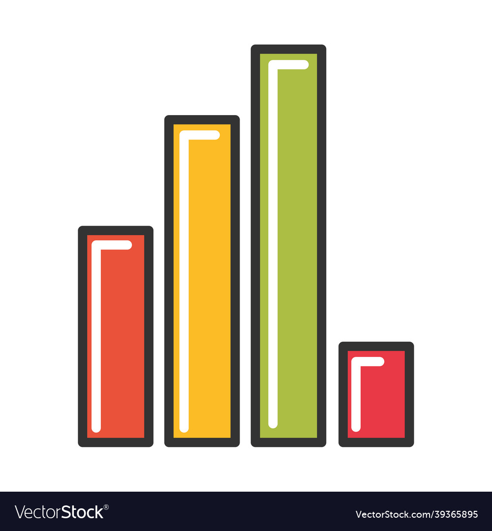 Financial chart statistic Royalty Free Vector Image