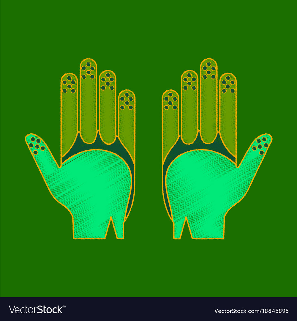 Flat shading style icon golf gloves