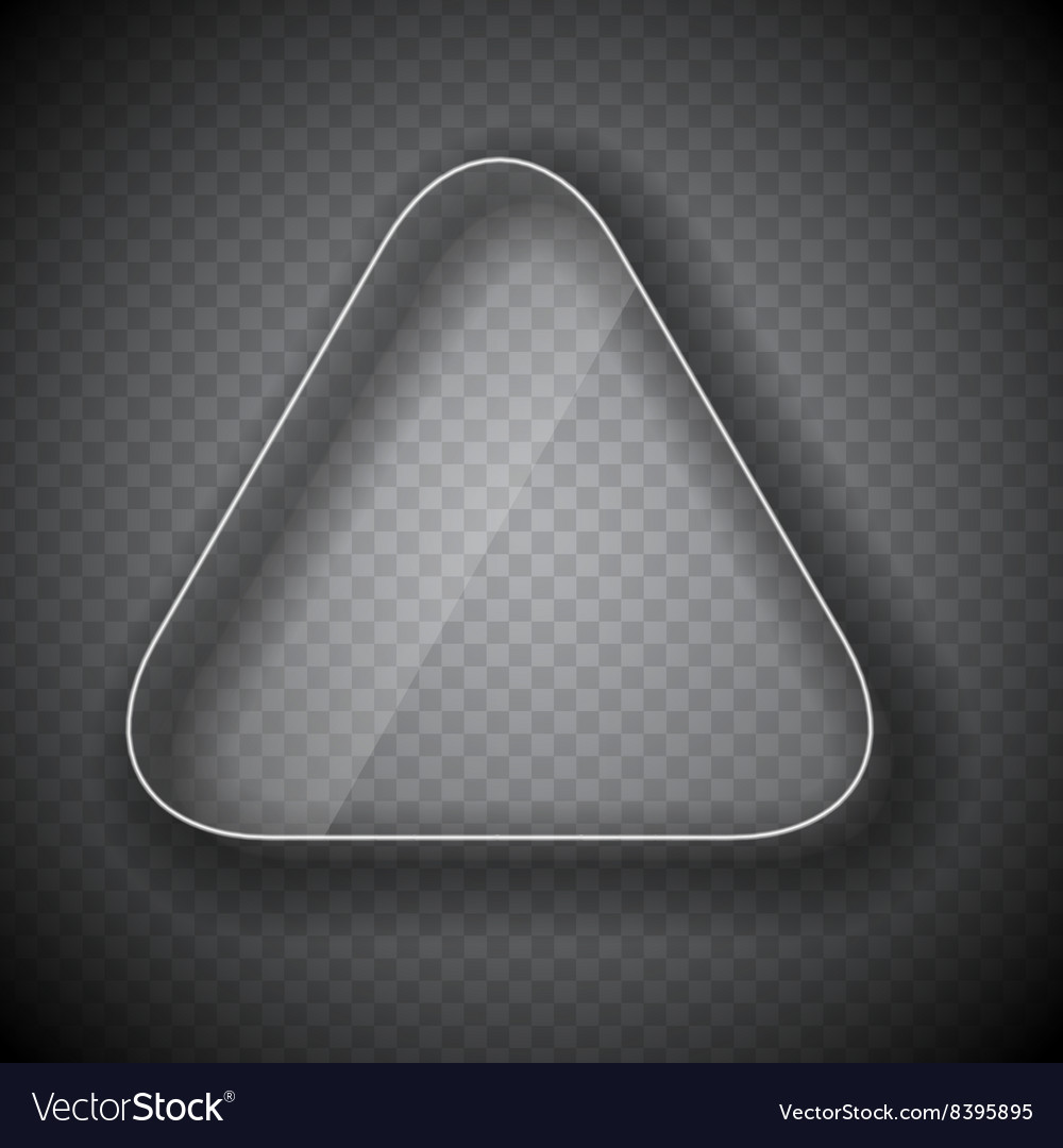 Glass frame triangle button on checkered