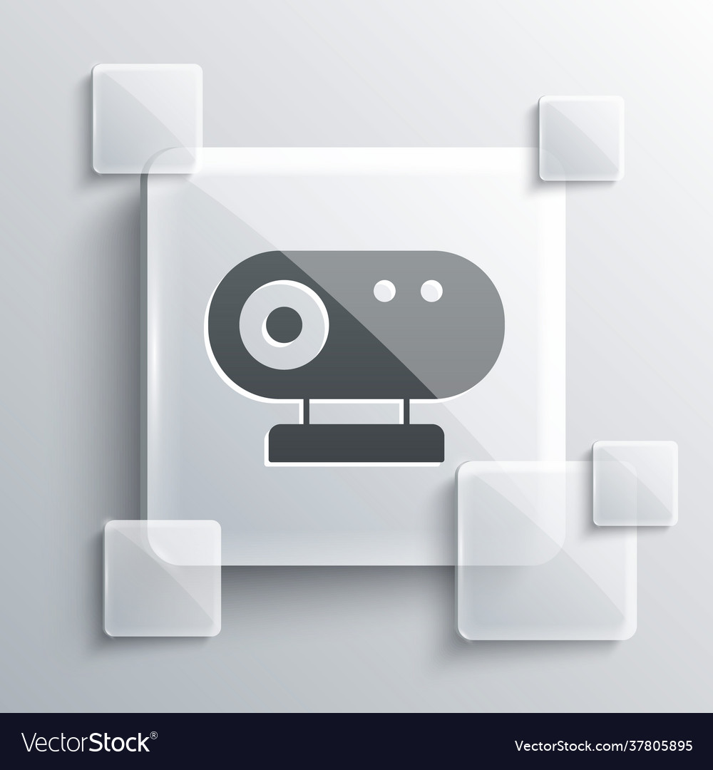Grey web camera icon isolated on background Vector Image Grey web camera icon isolated on background