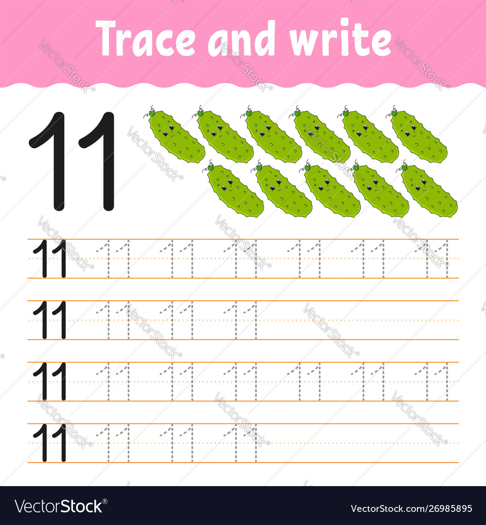Handwriting Practice - Trace & Write Cucumbers