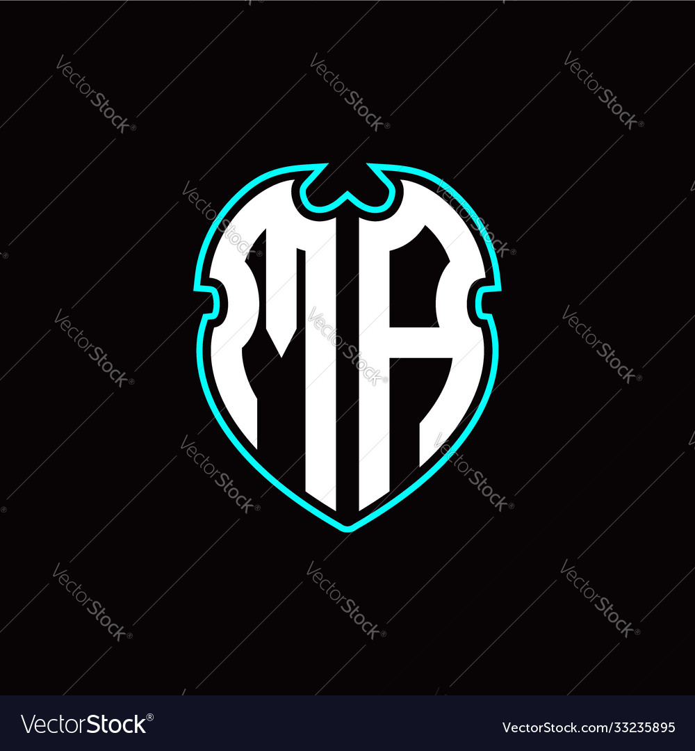 M a initial logo design with shield shape