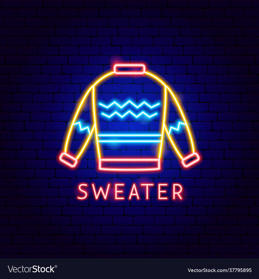 Neon Sweater Label