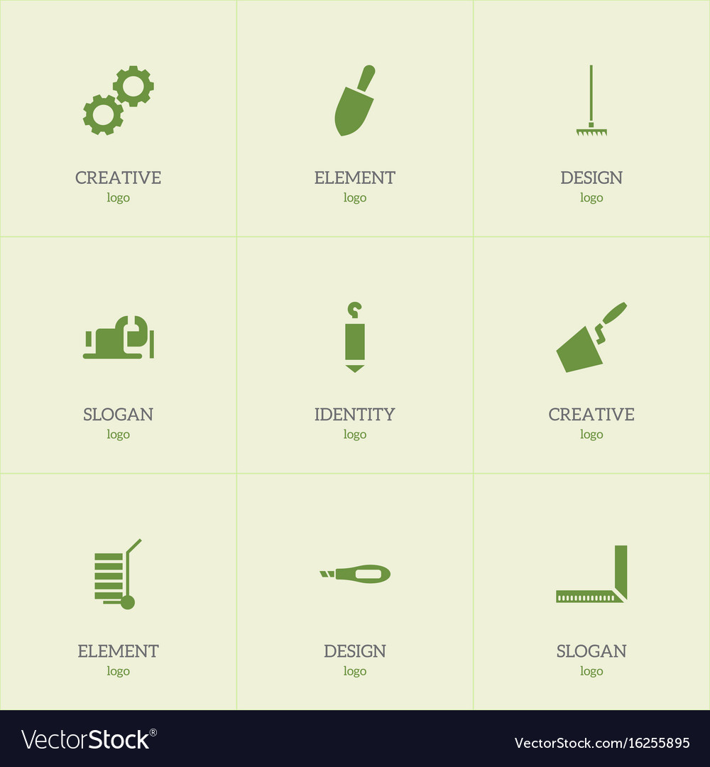 Set of 9 editable instrument icons includes