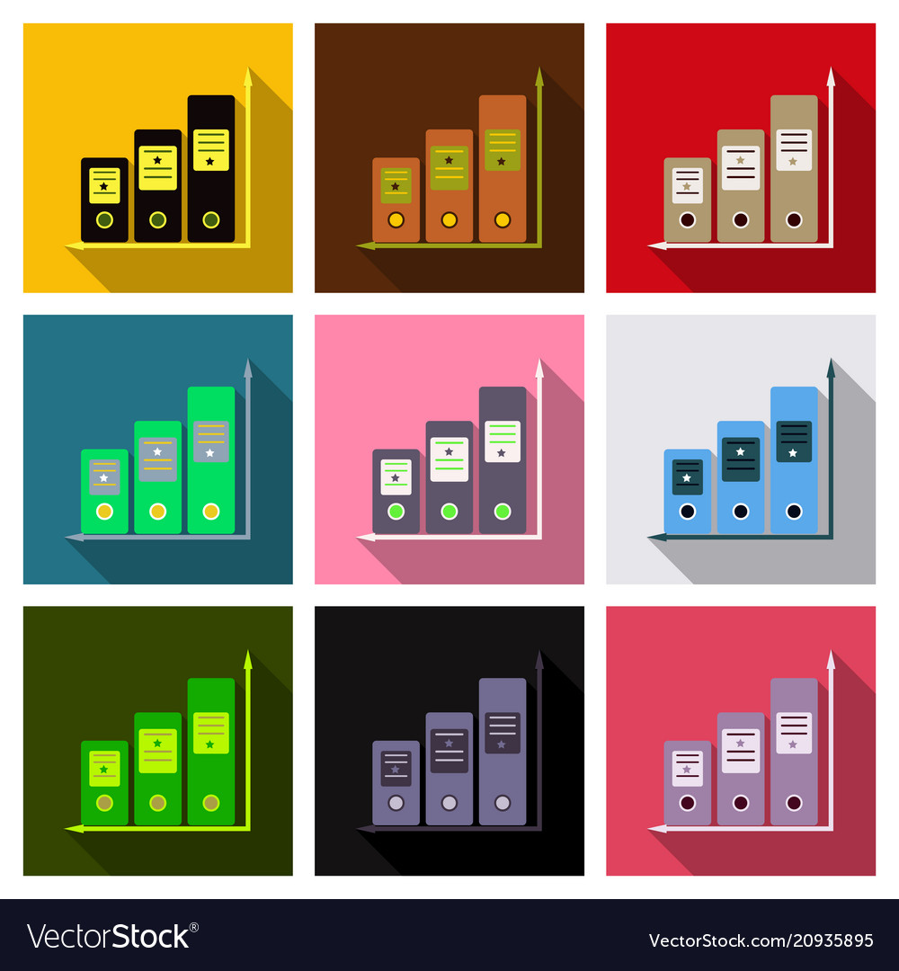 Simple set of folders line icon