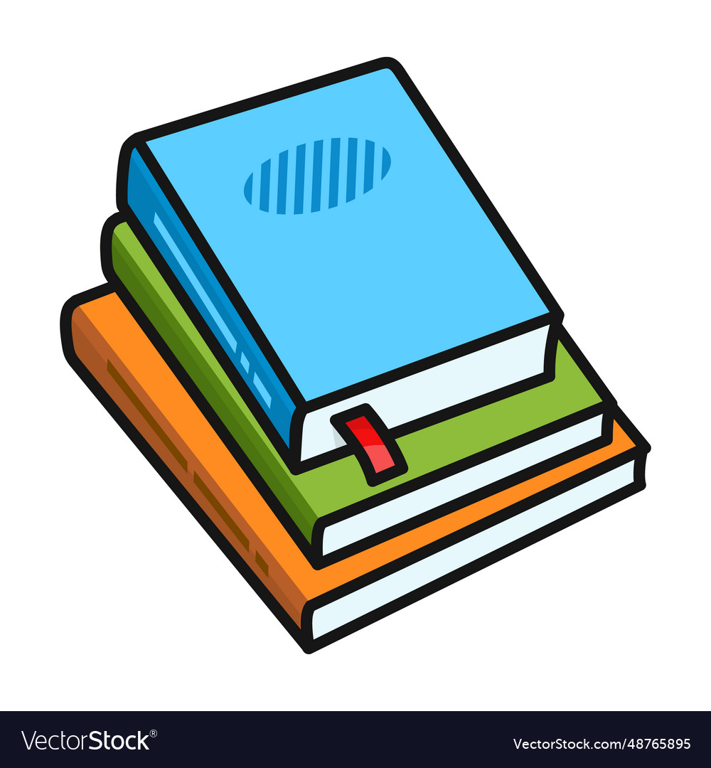 Stack of books icon color isolated