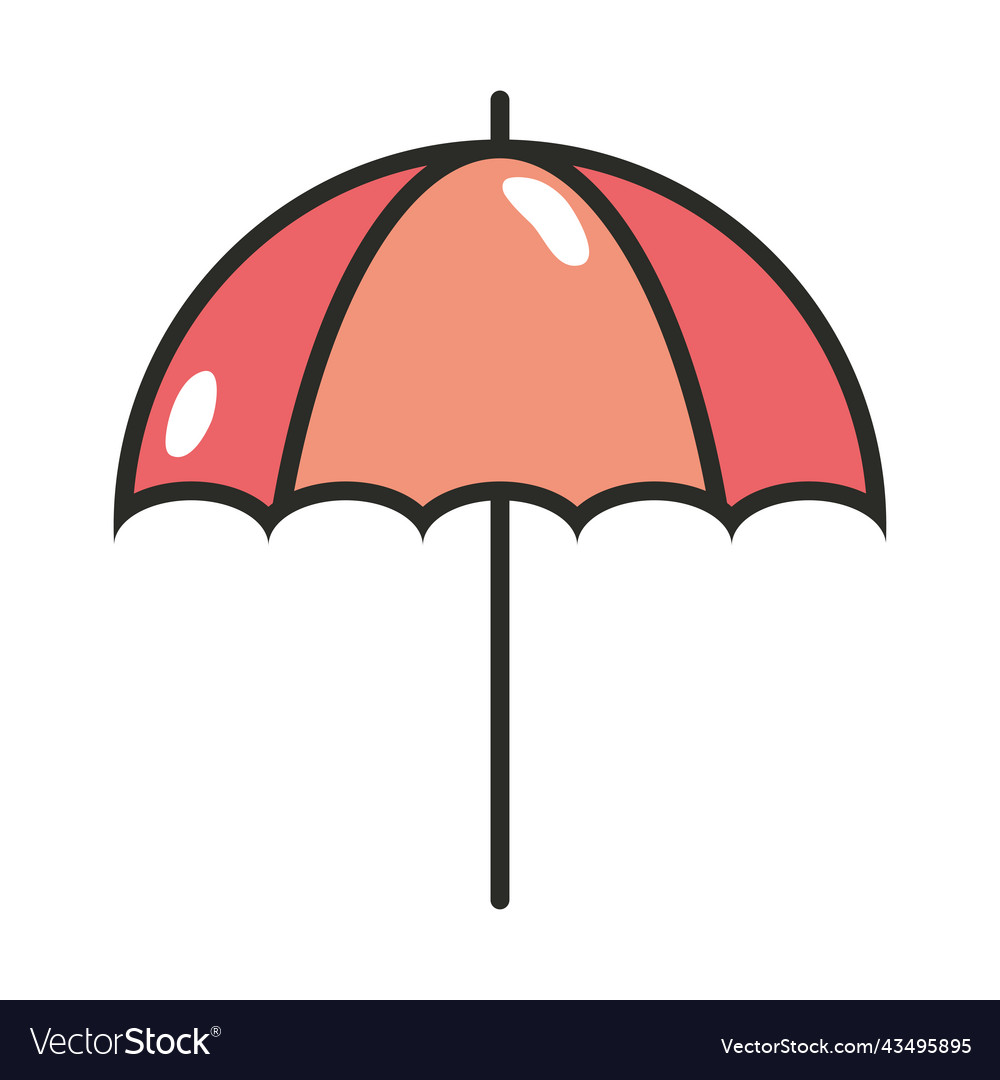 Umbrella cartoon icon Royalty Free Vector Image
