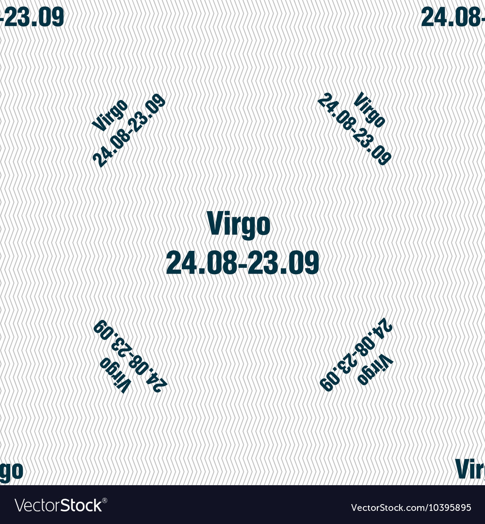 Virgo sign seamless pattern with geometric texture