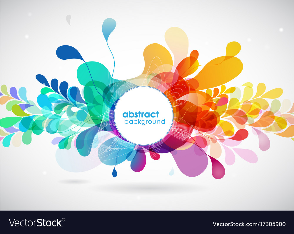 Abstract colored background with circles