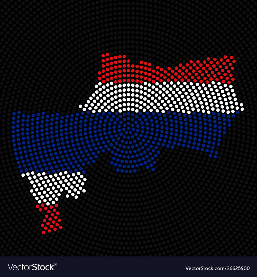 Abstract map bangkok radial dots with flag