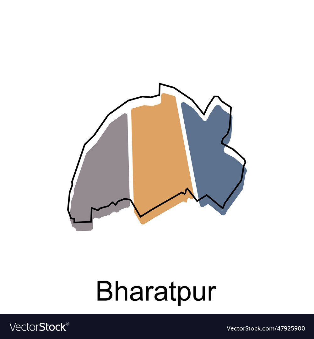 Bharatpur map design template Royalty Free Vector Image