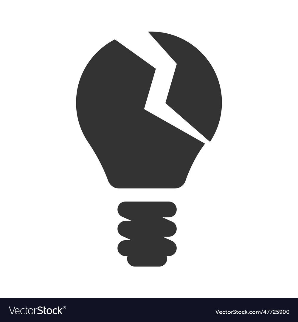 Broken idea icon Royalty Free Vector Image - VectorStock