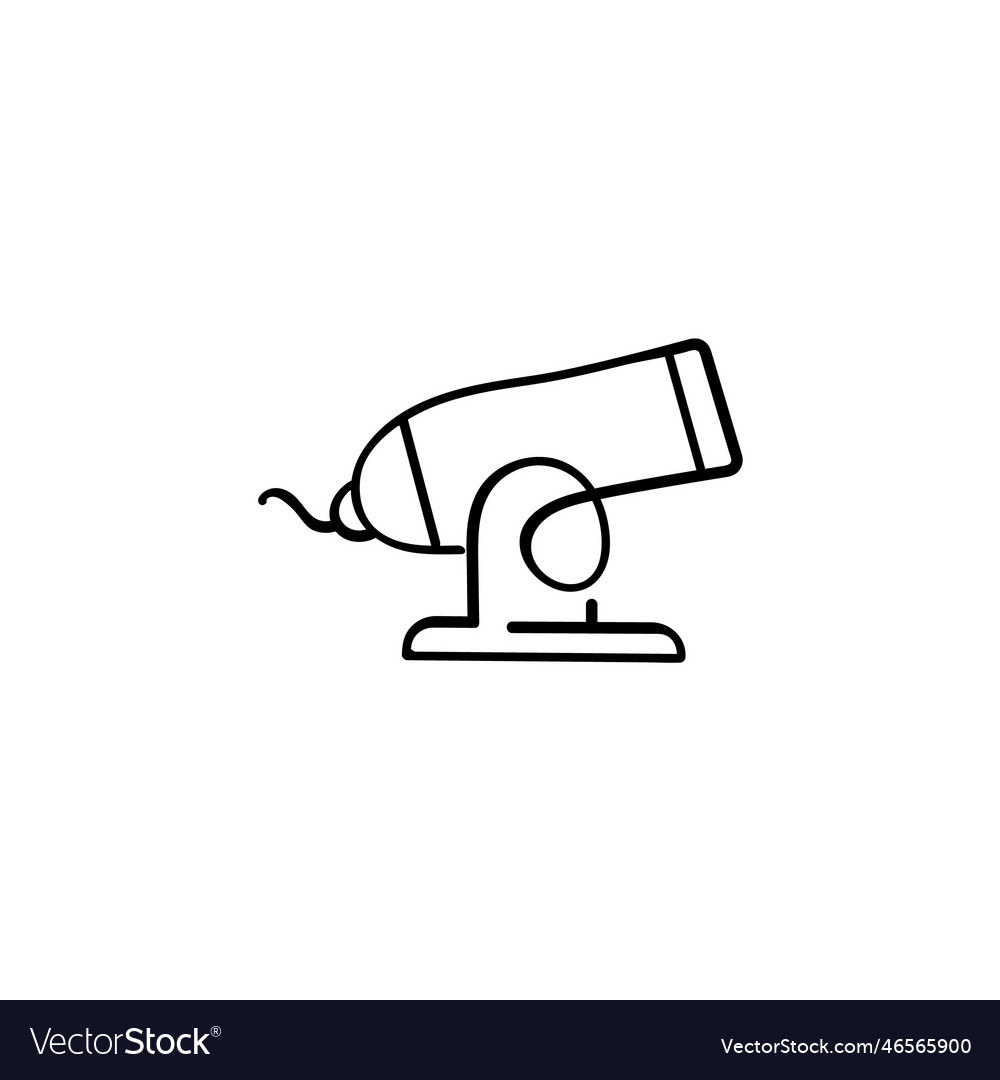Cannon line style icon design