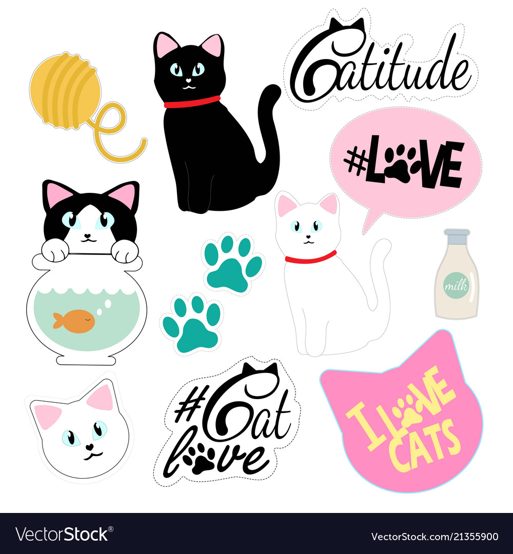 Clipart and patches of cats stuff cat