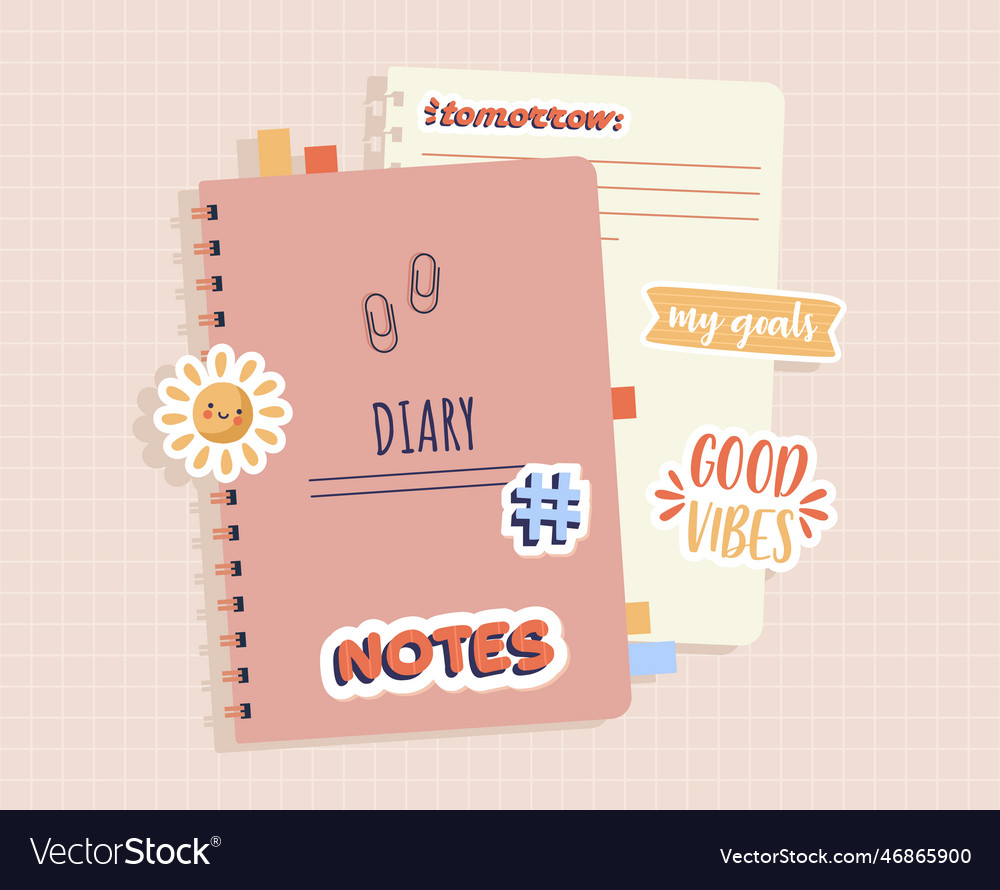Daily paper notepad vector image Daily paper notepad