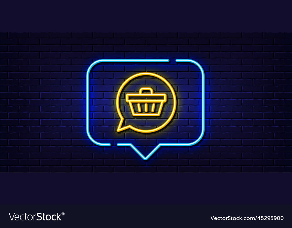 Dreaming of gift line icon present box sign neon