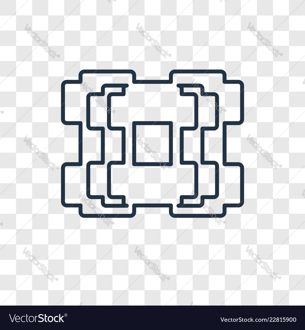 Frame concept linear icon isolated on transparent Vector Image Frame concept linear icon isolated on transparent