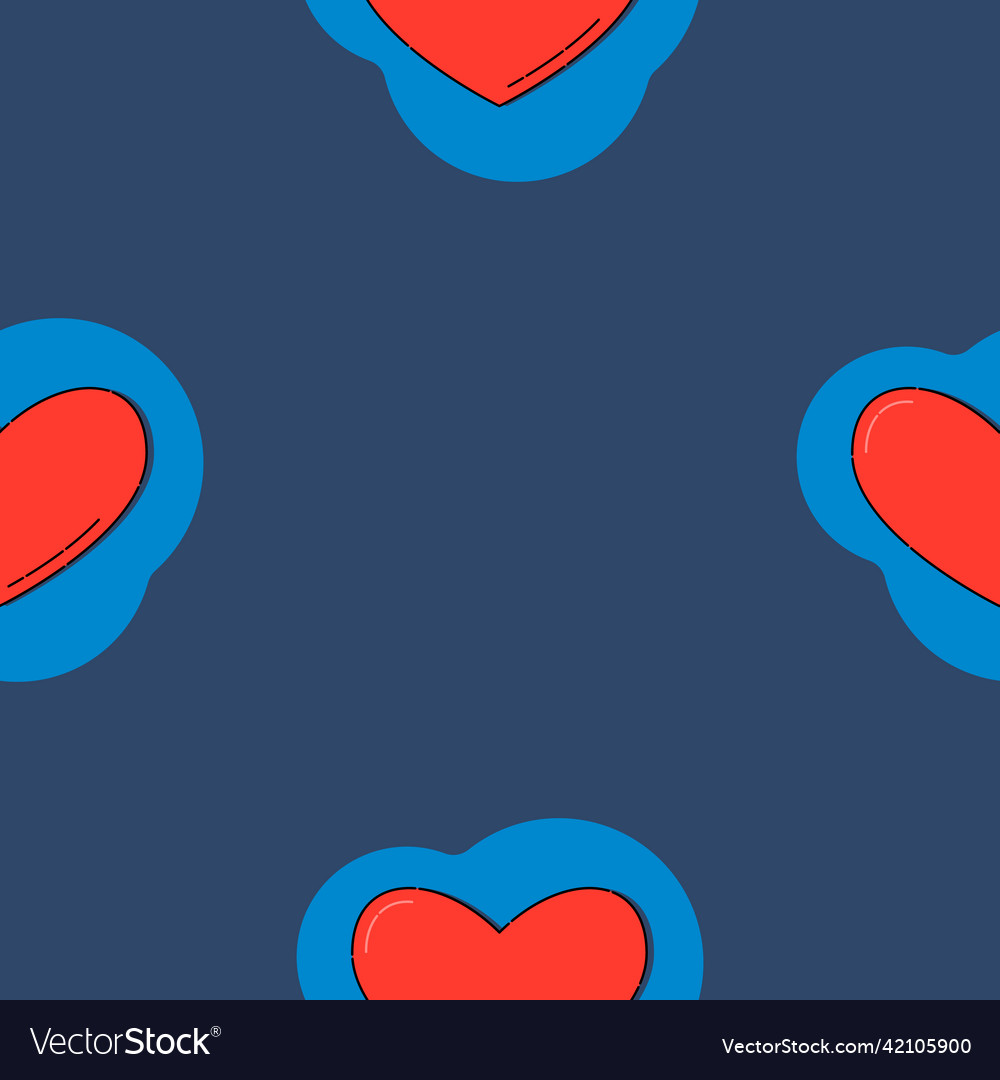 Line art seamless pattern in the form of a red