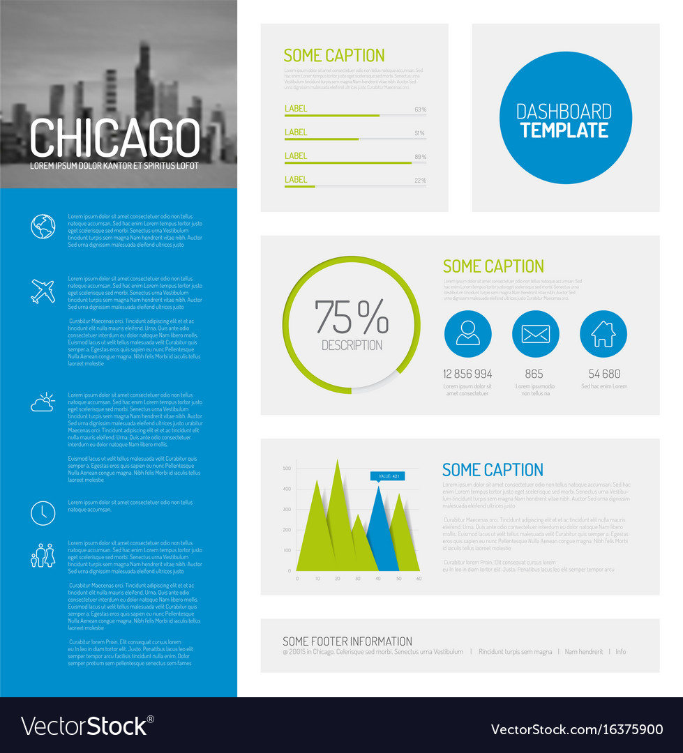 Simple infographic dashboard template