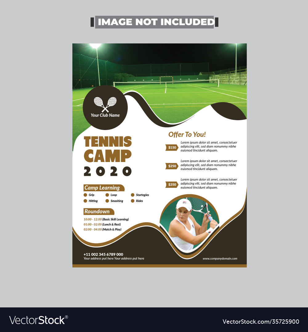 Tennis camp flyer
