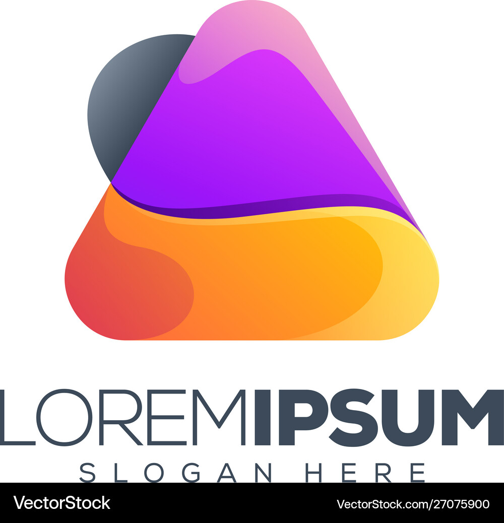 Triangle logo design Royalty Free Vector Image