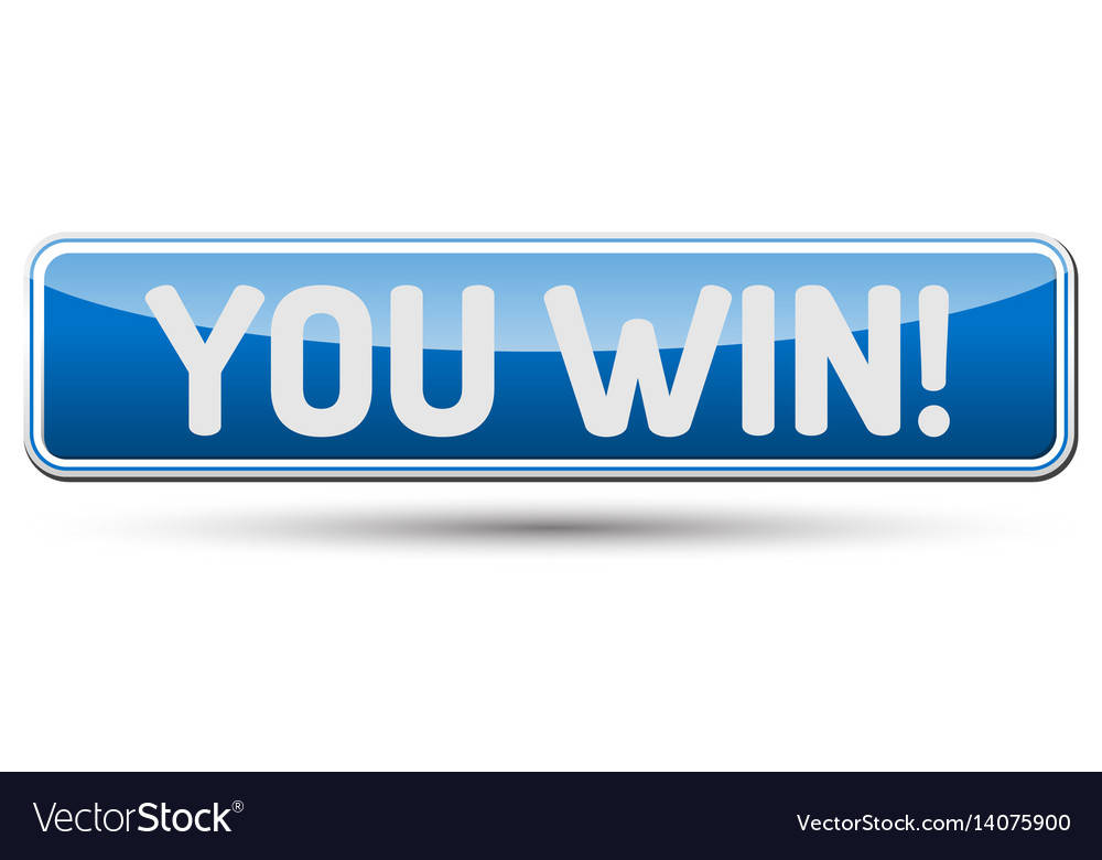 You win - abstract beautiful button with text