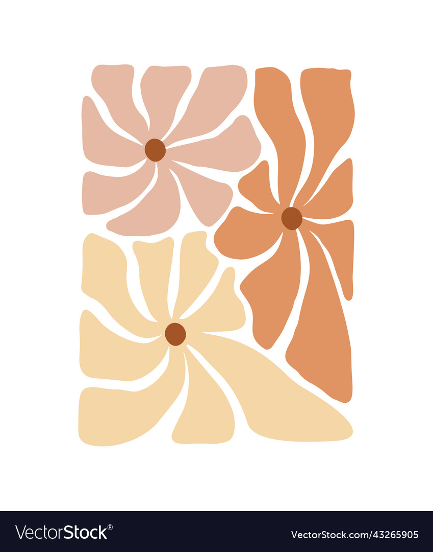 70s inspired pattern in rectangular shape vector image 70s inspired pattern in rectangular shape