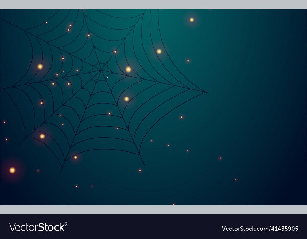 Dark background with light and cobwebs