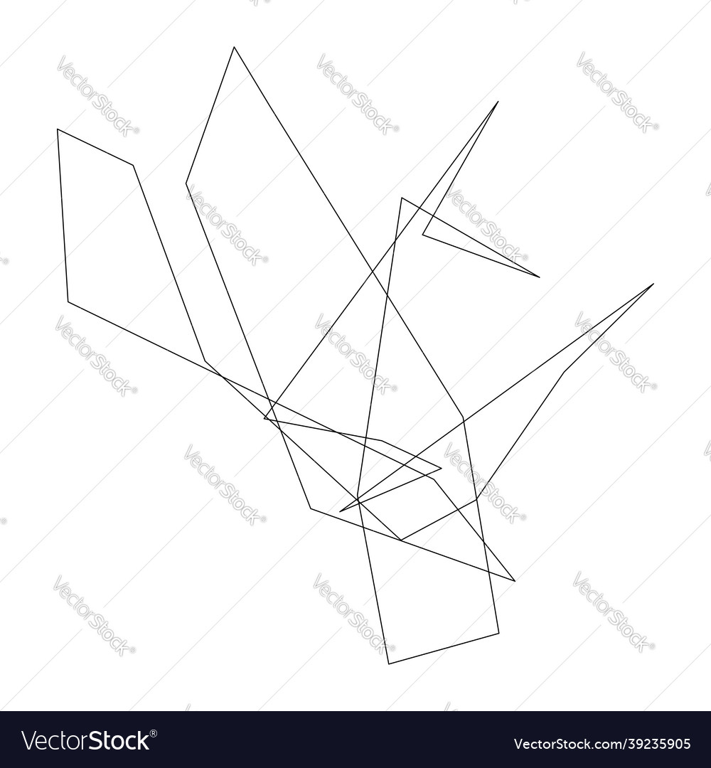 Edgy ruptured shatter splinter shape design