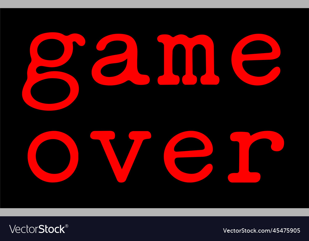 Game over Royalty Free Vector Image - VectorStock